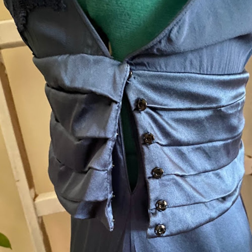 La Perla dark blue maxi nightgown, Camicia Notte Small - Picture 4 of 12